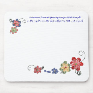 Mousepad Tapete do rato Quilled das flores