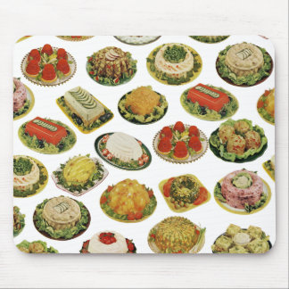 Mousepad Tapete do rato retro das saladas do Gelatin