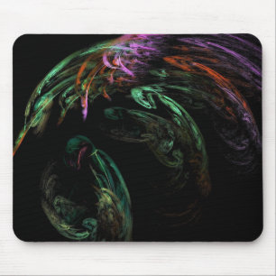 Mousepad Tapete do rato rodado vermelho e roxo verde