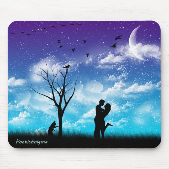 Mousepad Tapete do rato romance azul (Frente)