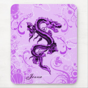 Mousepad Tapete do rato roxo do dragão da fantasia