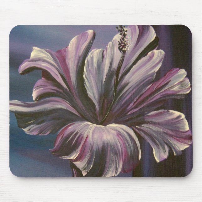 Mousepad Tapete do rato roxo do hibiscus (Frente)