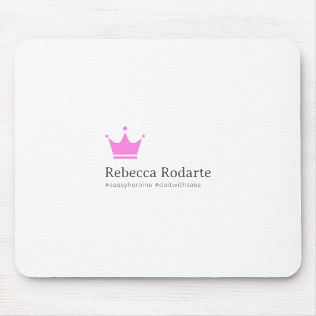 Mousepad Tapete do rato Sassy por Rebecca Rodarte (Frente)