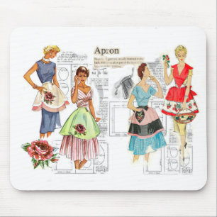 Mousepad Tapete do rato Sewing do teste padrão do avental