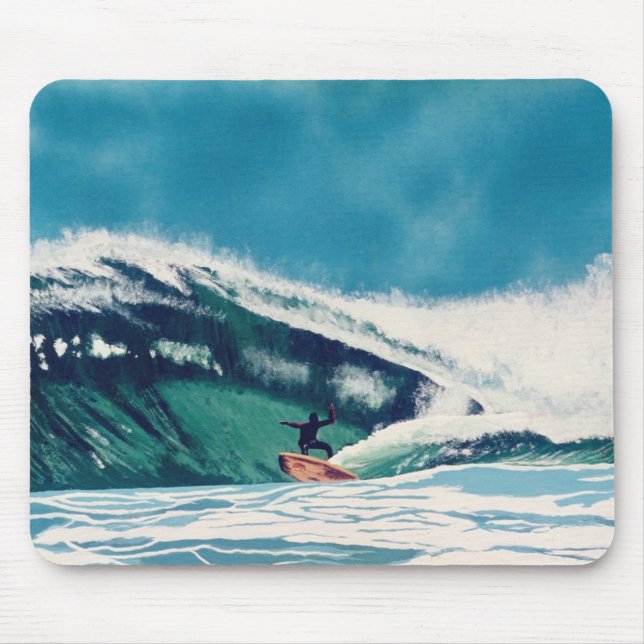 Mousepad Tapete do rato surfando do mar do oceano da onda (Frente)