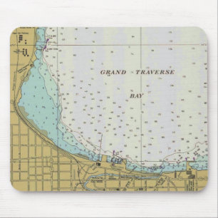 Mousepad Tapete do rato transversal da carta do porto da