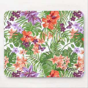 Mousepad Tapete do rato tropical das flores do borracho da