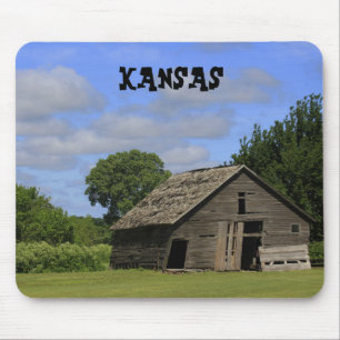 Mousepad Tapete do rato velho do celeiro de Kansas