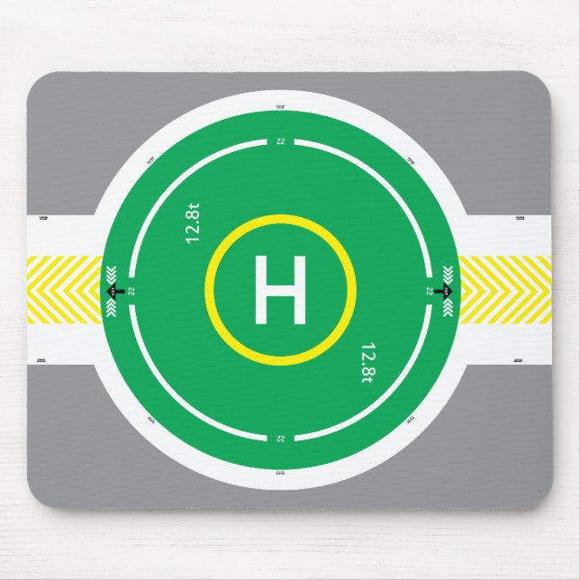 Mousepad Tapete do rato verde 2 do HeliDECK (Frente)