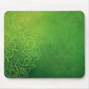 Mousepad Tapete do rato verde da mandala