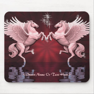 Mousepad Tapete do rato vermelho das reflexões de Pegasus
