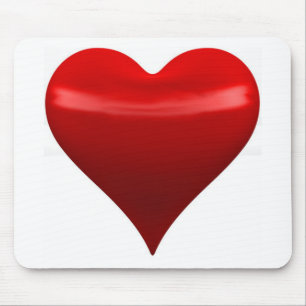 Mousepad Tapete do rato vermelho do coração