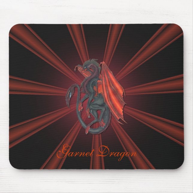 Mousepad Tapete do rato vermelho do dragão da grandada (Frente)