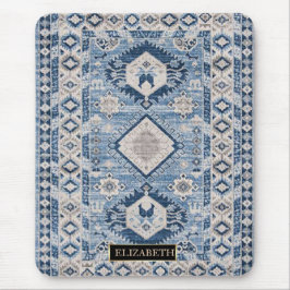 Mousepad Tapete Kilim Azul Antigo Oriental