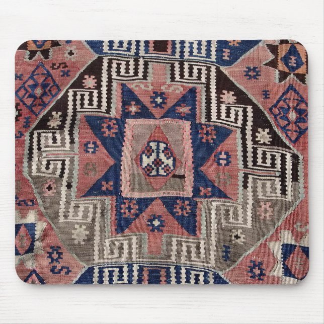 Mousepad Tapete Kilim Vermelho Antigo Oriental (Frente)