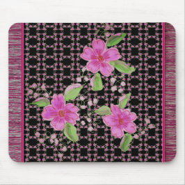 Mousepad Tapete Mágico Rosa e Borgonha Designer