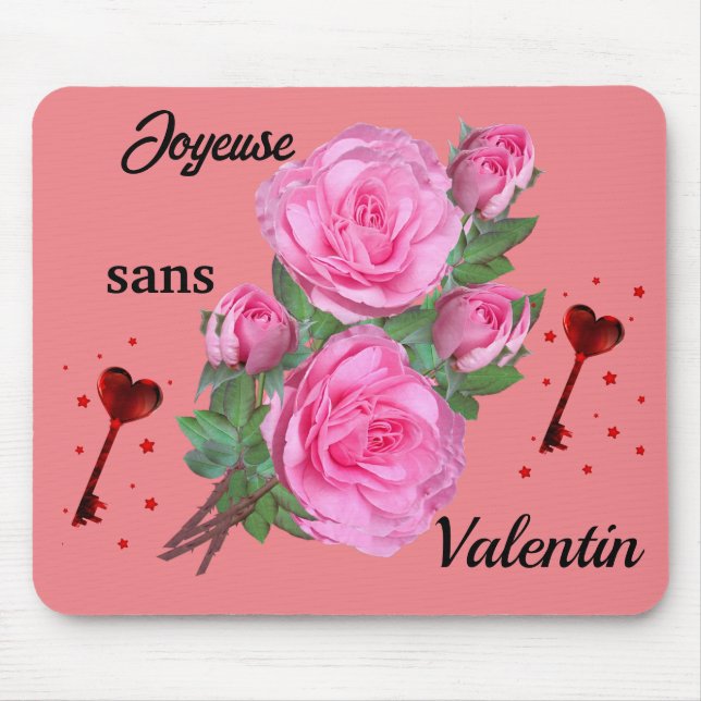 Mousepad tapis de souris "joyeuse sans Valentin" (Frente)
