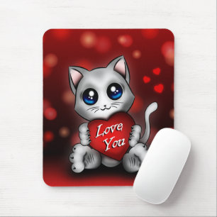 Mousepad Tapis De Souris Le chaton t'aime