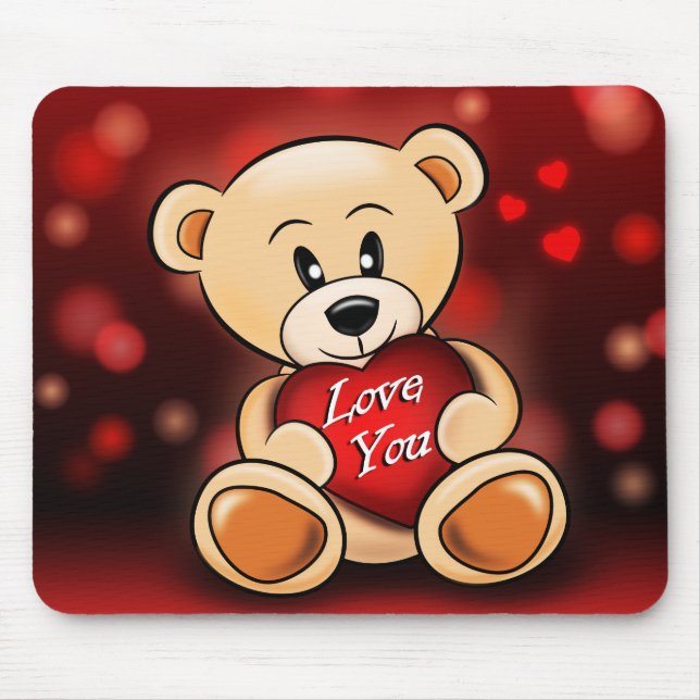 Mousepad Tapis De Souris L'ourson t'aime (Frente)