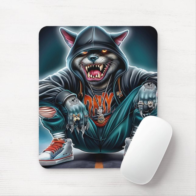 Mousepad Tapis Sourie Rap Série 1 -4 (Com mouse)