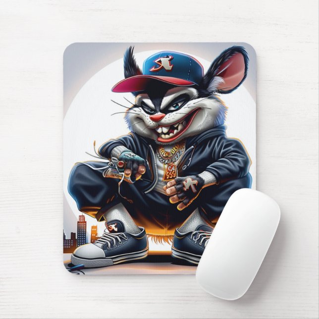 Mousepad Tapis Sourie Rap Série 1 -7 (Com mouse)