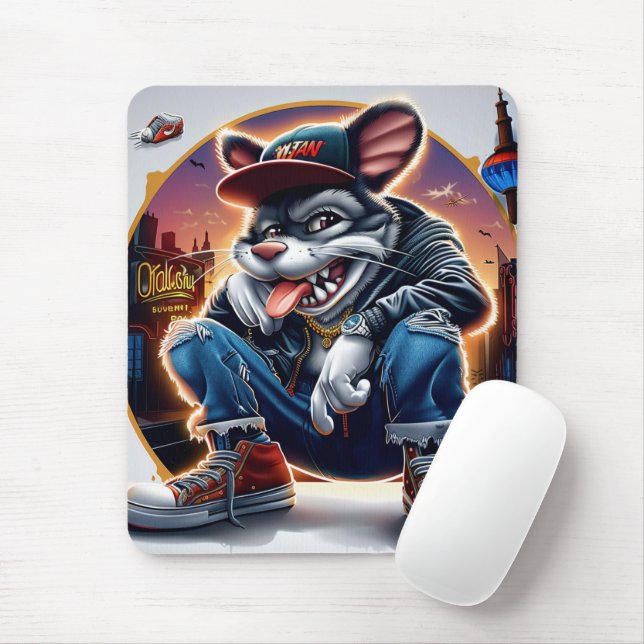 Mousepad Tapis Sourie Rap Série 1 -8 (Com mouse)