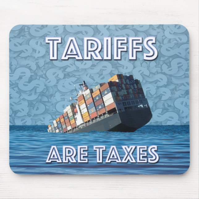 Mousepad Tarifas são Impostos Guerra Comercial (Frente)