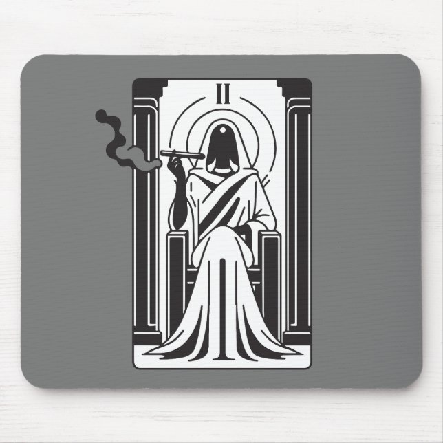 Mousepad Tarot Alta Sacerdotisa Fumo de Maconha Oculto (Frente)