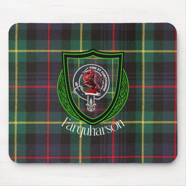 Mousepad Tartan e Brasão do Clã Escocês Farquharson (Frente)