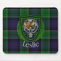 Tartan e Brasão do Clã Escocês Leslie
