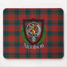 Tartan e Brasão do Clã Escocês Nicolson