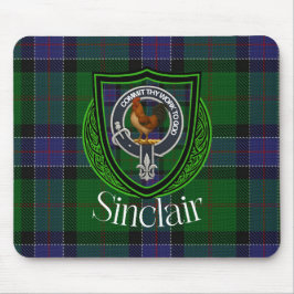 Mousepad Tartan e Brasão do Clã Escocês Sinclair