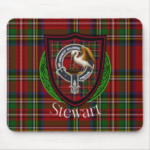 Tartan e Brasão do Clã Escocês Stewart