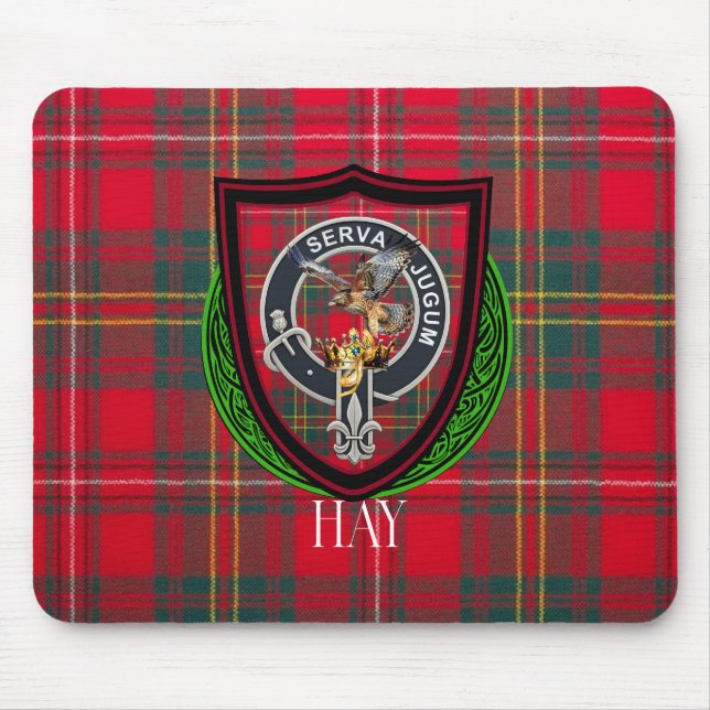 Mousepad Tartan e Brasão do Clã Hay (Frente)