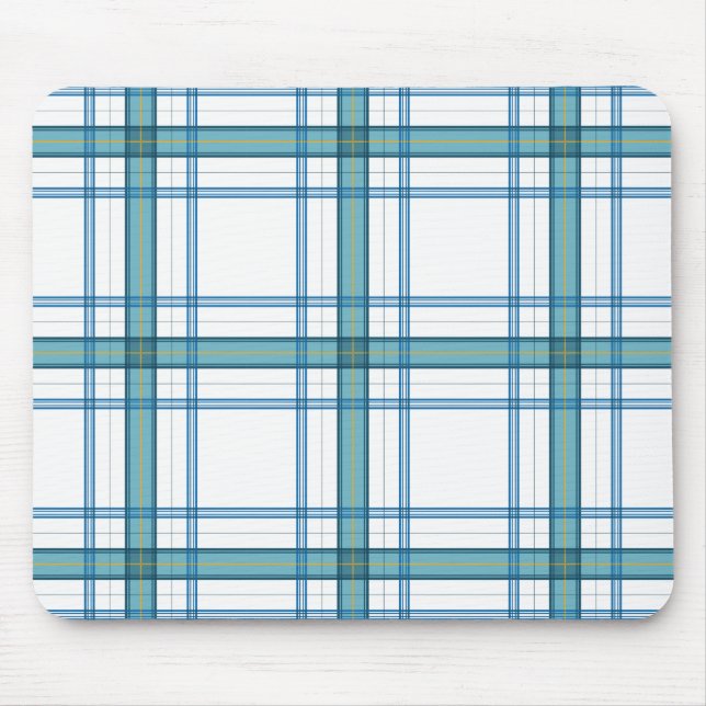 Mousepad Tartan em turquesa (Frente)