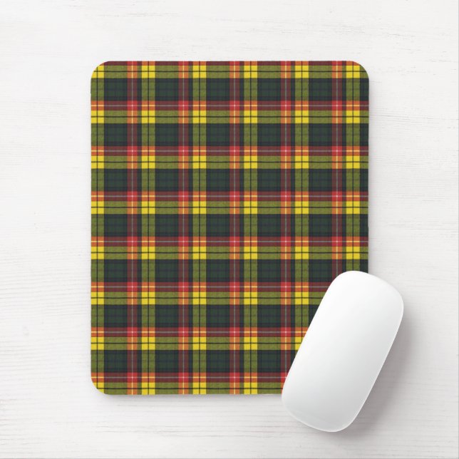 Mousepad Tartan Escocês Original Moderno Buchanan (Com mouse)