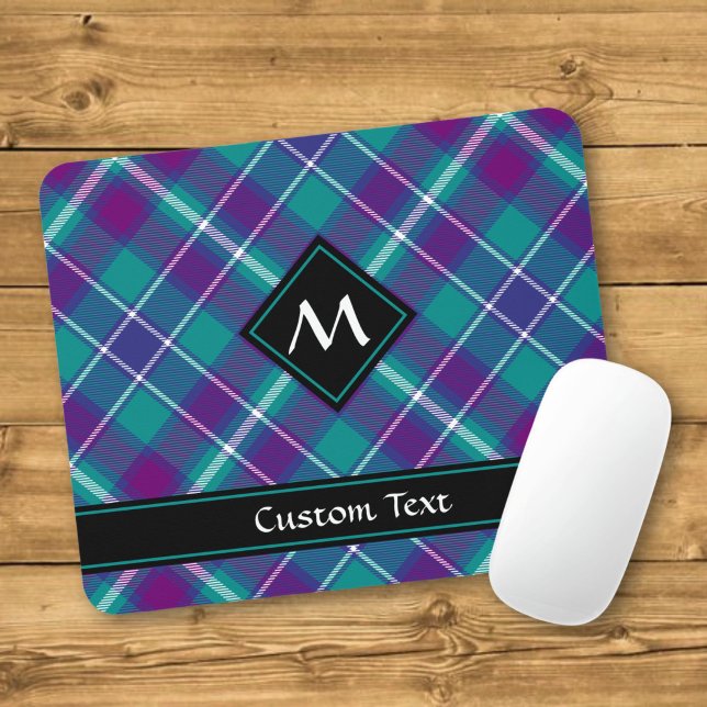 Mousepad Tartan Verde Mar, Roxo e Azul (Criador carregado)