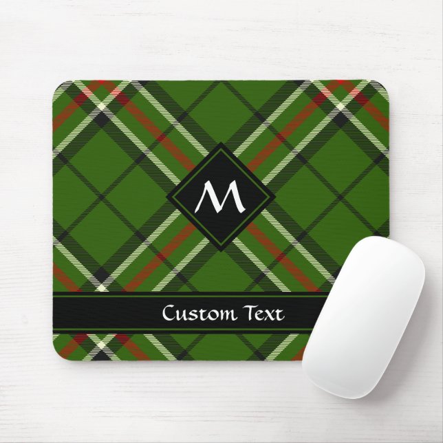 Mousepad Tartan Verde, Preto, Vermelho e Branco (Com mouse)