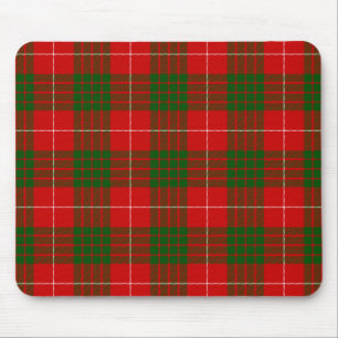 Mousepad Tartan vermelho e verde de Crawford do clã