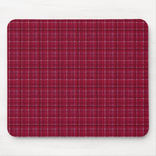 Mousepad Tartan vermelho verificado (Frente)