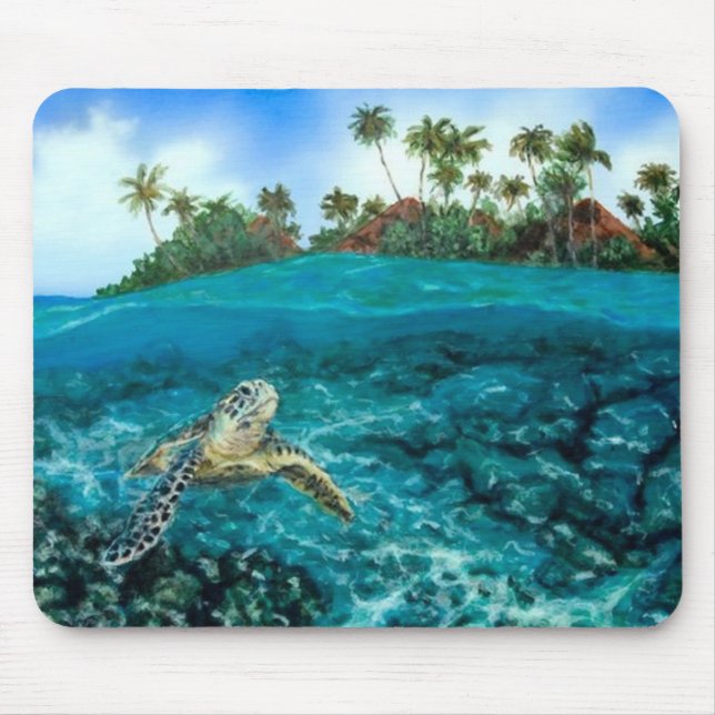 Mousepad Tartaruga da vila de Kona (Frente)