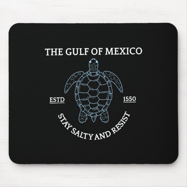 Mousepad Tartaruga Do Mar Gráfico Do Golfo Do México Est 15 (Frente)