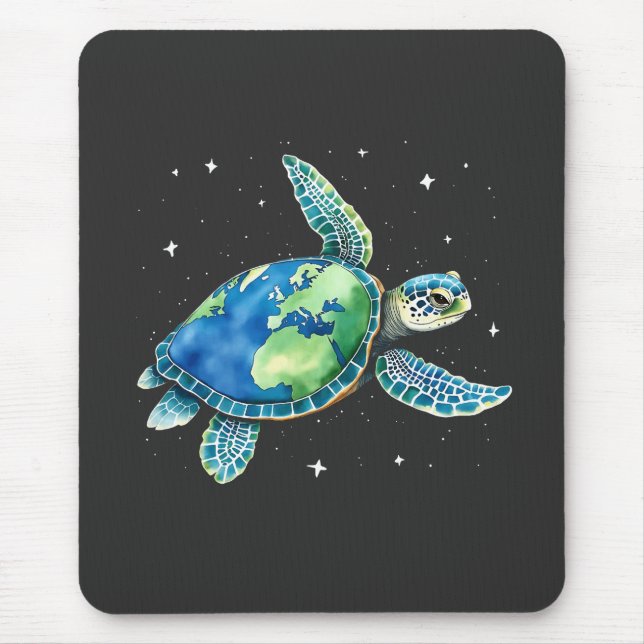 Mousepad Tartaruga marinha Dia da Terra 2025 Animais do Mar (Frente)