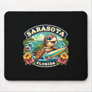 Mousepad Tartaruga Marinha Fofa de Sarasota Flórida Surfand