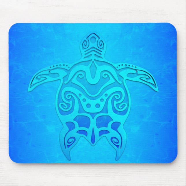 Mousepad Tartaruga tribal azul (Frente)