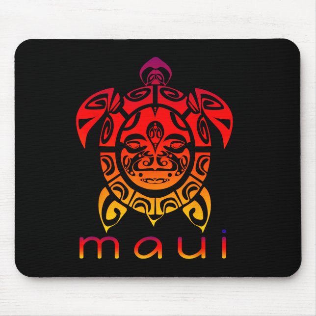 Mousepad Tartaruga Vívida do Mar do Havaí (Frente)