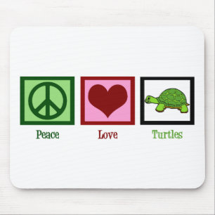 Mousepad Tartarugas do amor da paz