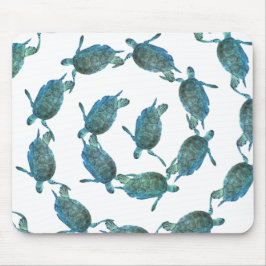 Mousepad Tartarugas Marinhas Azul Turquesa Oceano Praia Ele