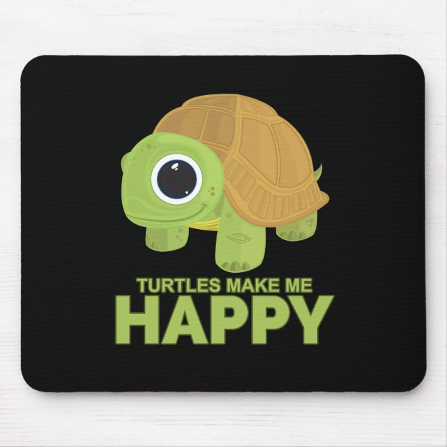 Mousepad Tartarugas Me Fazem Feliz (Frente)