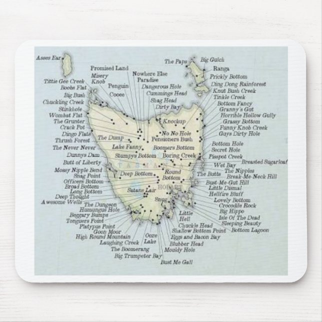 Mousepad Tasmânia, Austrália (Frente)
